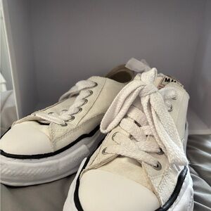 Maison Mihara Yasuhiro White Canvas Peterson Low Sneakers